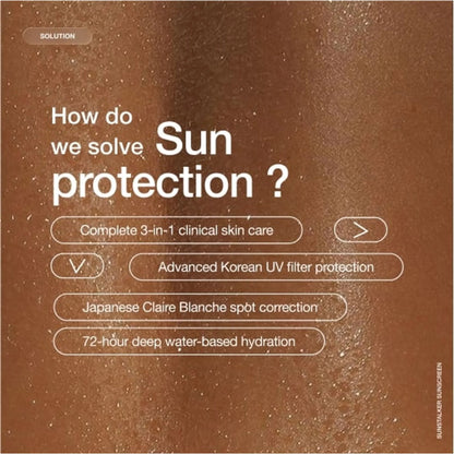 Personal Touch Skincare Sunstalker Korea Aqua Gel Sunscreen SPF 50 PA +++ For Oily, Dry & Normal Skin - 50 gm