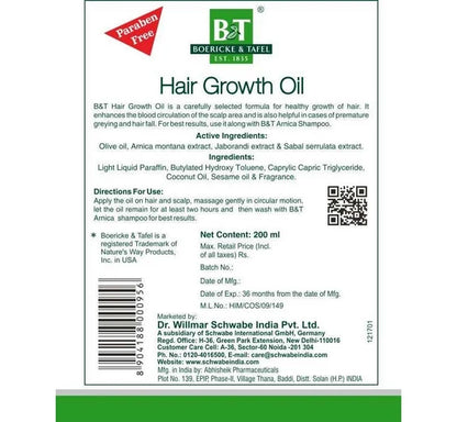 Boericke & Tafel Hair Growth Oil - 200 ml