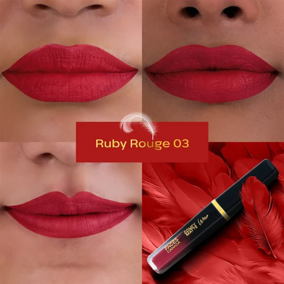 Faces Canada Comfy Matte Wow Liquid Lipstick - Ruby Rouge 03 - 3.8 ml