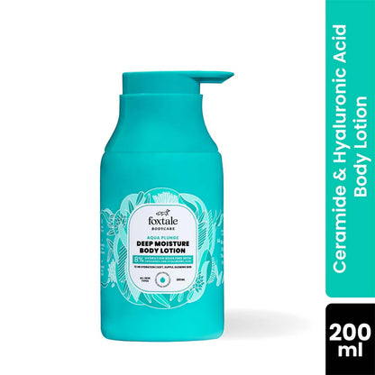 Foxtale Hydrating Body Lotion 72 HR Hydration Lightweight Serum-In-Lotion With Hyaluronic Acid & Ceramides - 200 ml