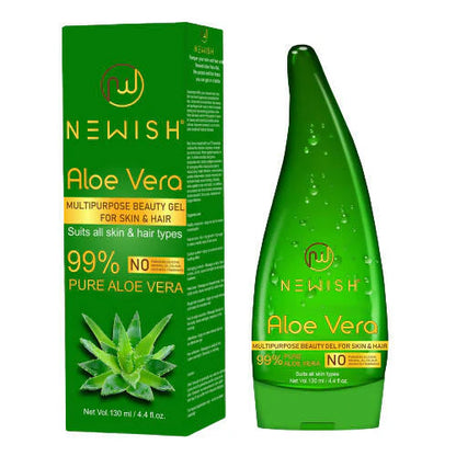 Newish Pure Aloe Vera Gel For Skin & Hair - 130 ml