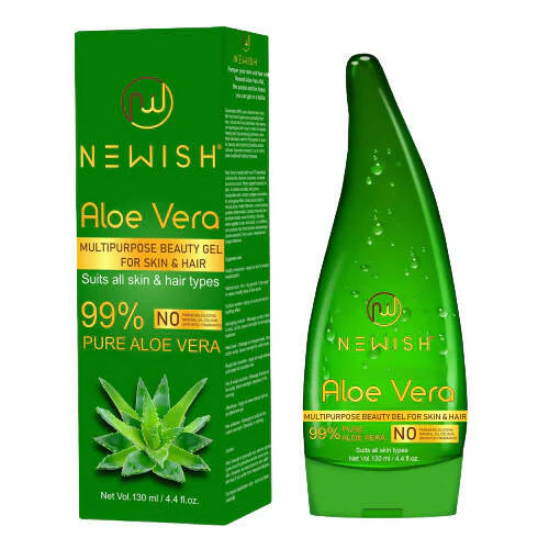 Newish Pure Aloe Vera Gel For Skin & Hair - 130 ml