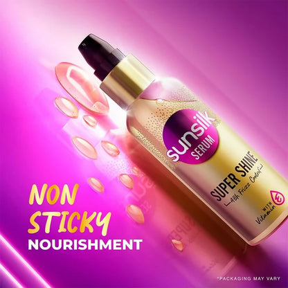Sunsilk Super Shine Hair Serum For Dry Frizzy Hair, Vitamin E Nourishment, 48 hour frizz free - 100 ml