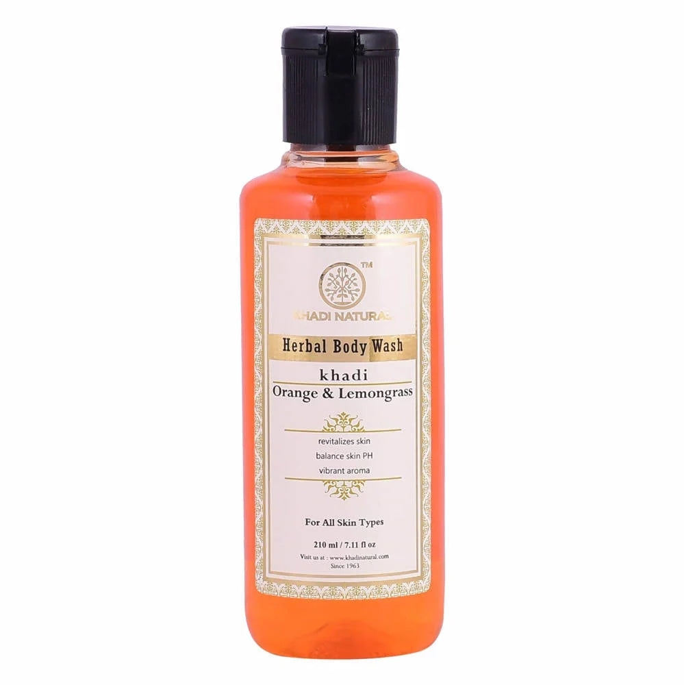 Khadi Natural Orange and Lemongrass Body Wash - 210 ml - Pack of 2