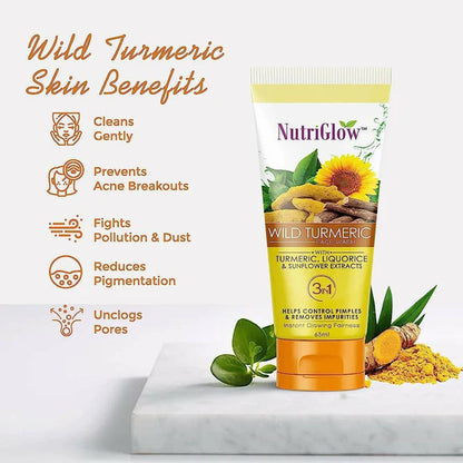 NutriGlow Wild Turmeric Face Wash - 65 ml