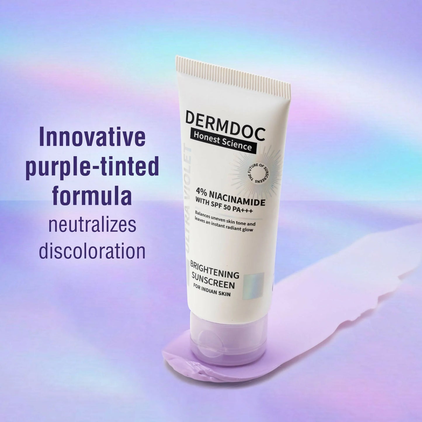 Dermdoc 4% Niacinamide With Spf 50 Pa +++ Brightening Sunscreen - 60 gm