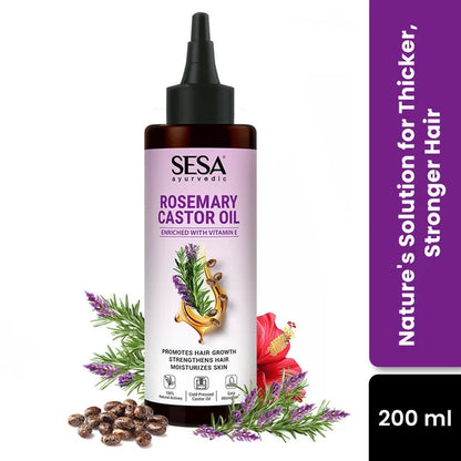 Sesa Ayurvedic Rosemary Hair Oil With Castor Oil - 200 ml