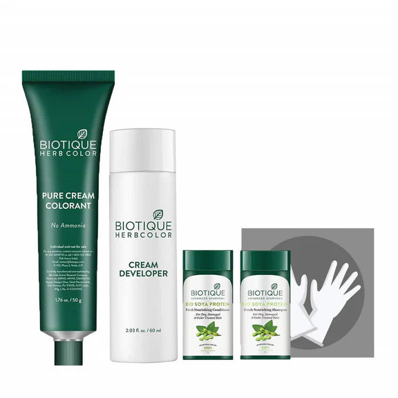 Biotique Bio Herbcolor 1N Natural Black Conditioning Color - Combo