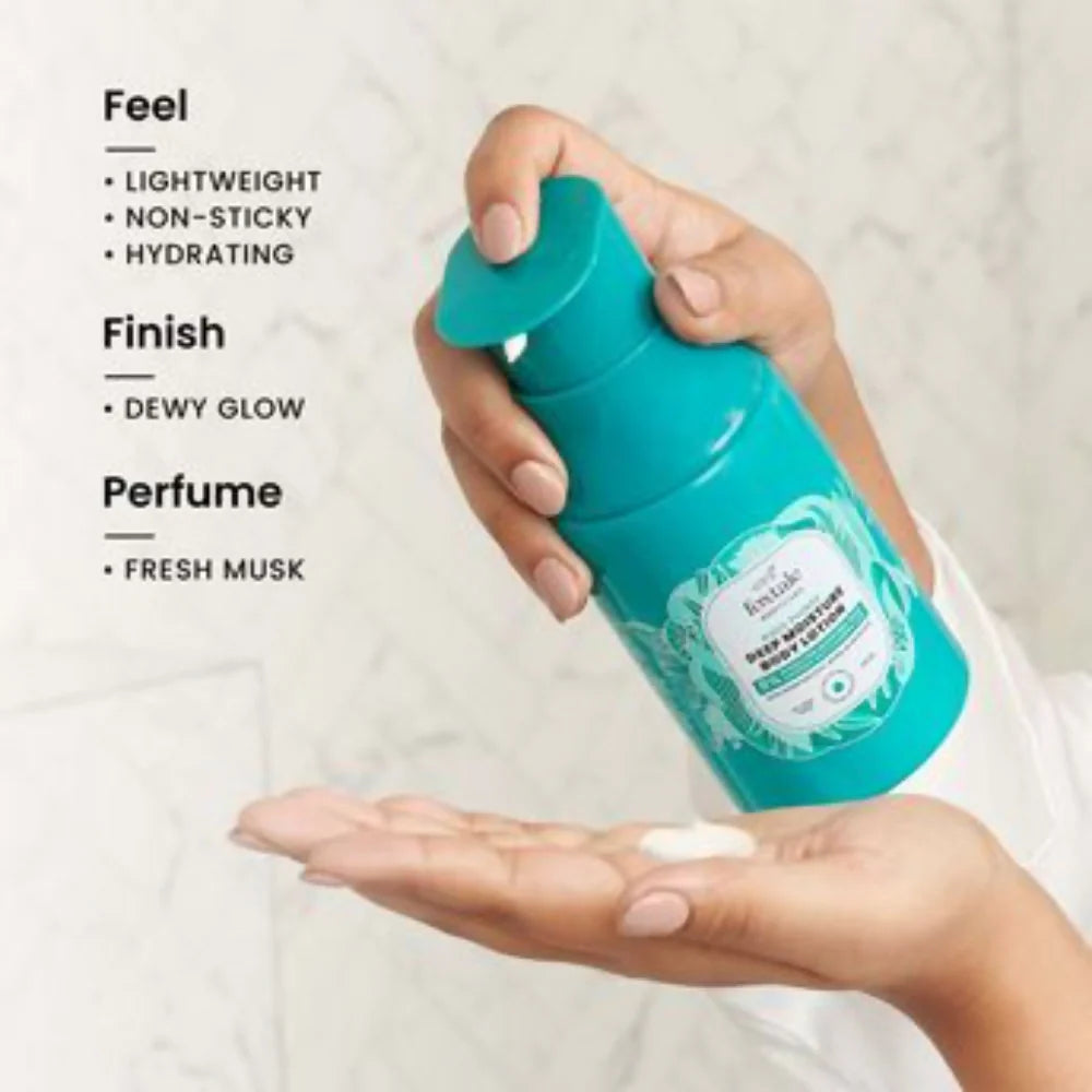 Foxtale Hydrating Body Lotion 72 HR Hydration Lightweight Serum-In-Lotion With Hyaluronic Acid & Ceramides - 200 ml