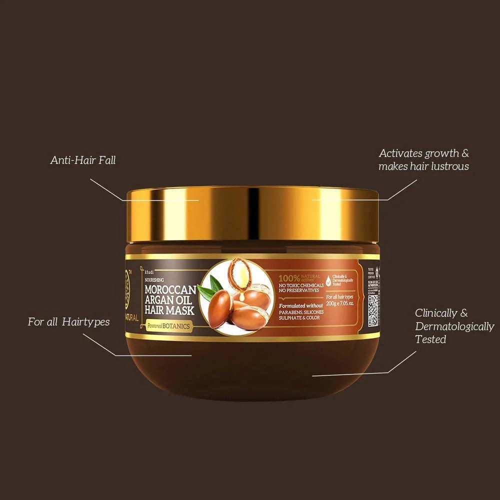 Khadi Natural Moroccan Argan Hair Mask - 200 gm