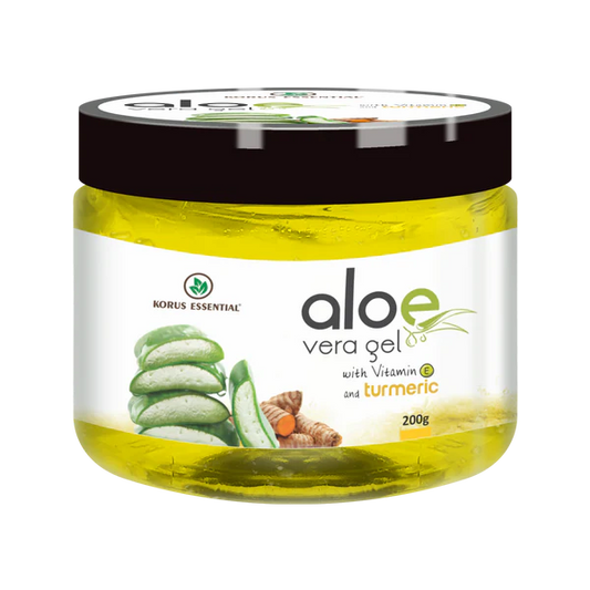 Korus Essential Aloe Vera Gel with Turmeric and Vitamin E - 200 gm