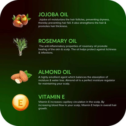 Careberry Organic Rosemary & Jojoba Anti Dandruff Hair Oil - 200 ml