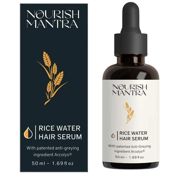Nourish Mantra Anti-Greying Hair Serum With Rice Water & Arcolys to Stop Premature Hair Greying - 50 ml