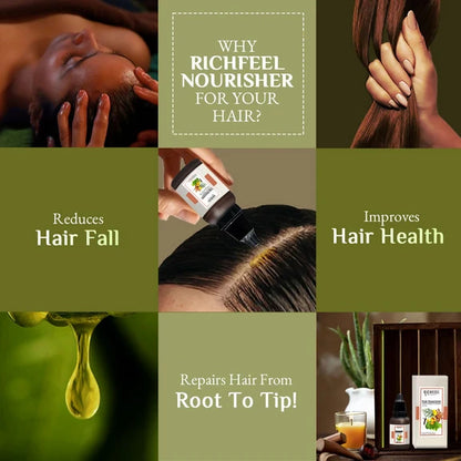 Richfeel Hair Nourisher Oil - Hair Fall Control & Growth Treatment - 10 ml