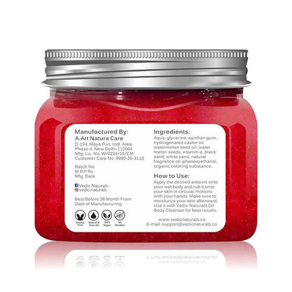 Vedic Naturals Watermelon Body Scrub - 450 gm
