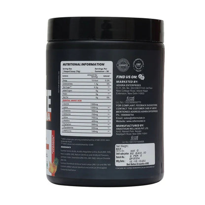 Reformulate Hydrate EAA I Supports Muscle Recovery | Zero Added Sugar | Improved Focus I Fluid Balance - Orange - 300 gm