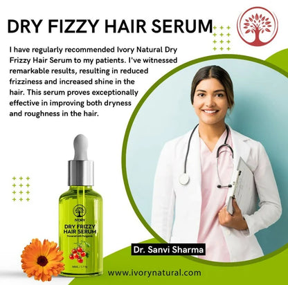 Ivory Natural Dry Frizzy Hair Serum Moisturizes Dry Strands, Detangles Hair - 50 ml