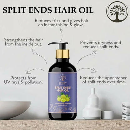 Ivory Natural Splits Ends Repair Hair Oil - Natural Hair Therapy For Split Ends And Hair Wellness - 200 ml
