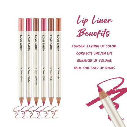 Love Earth Lip Liner – Everyday Nudes - Set of 6