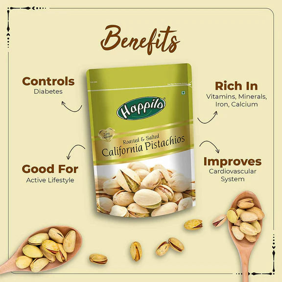 Happilo Premium Dry Fruit Combo (Almond, Cashews, Pistachios & Inshell Walnuts) - Combo