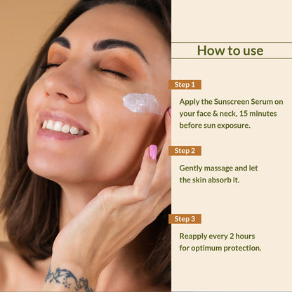 Lotus Botanicals Sandalwood & Hyaluronic Acid Glow and Hydrating Sunscreen Serum, SPF 50+, PA+++ - 30 ml