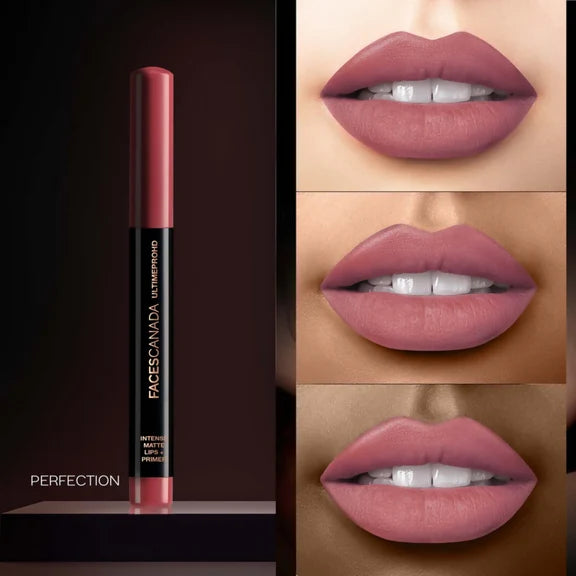 Faces Canada Ultime Pro HD Intense Matte Lips + Primer - Perfection 01 - 1.4 gm