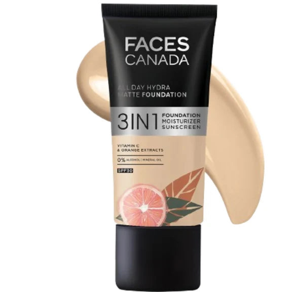 Faces Canada All In One Foundation with SPF 30 - Absolute Ivory 012 - 18 ml