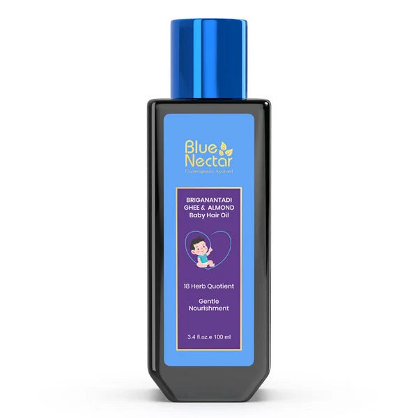 Blue Nectar Baby Hair Oil With Organic Ghee & Almond Oil - 100 ml