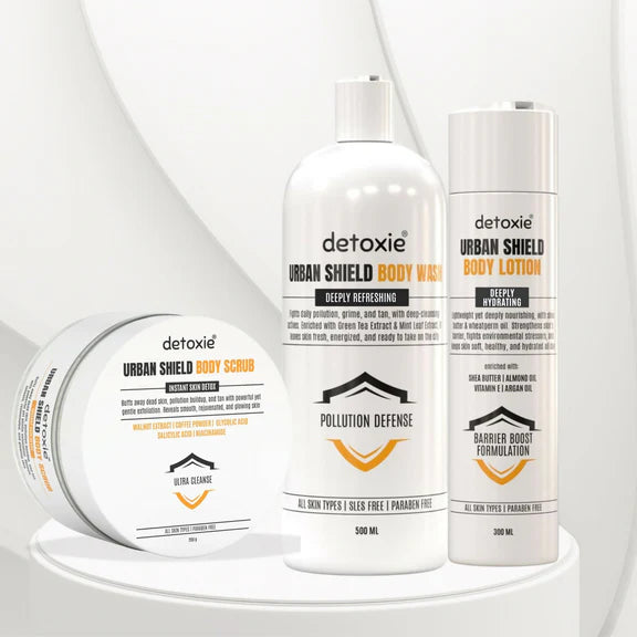 Detoxie Body Wash Lotion & Scrub Combo - Urban Shiled - combo
