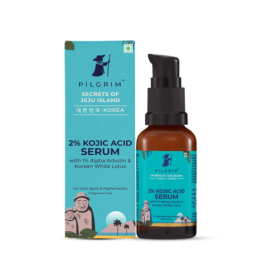 Pilgrim 2% Kojic Acid Serum Arbutin & Korean White Lotus For Acne & Darks spots