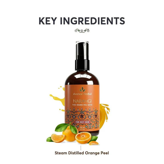 Avimee Herbal Narangi Pure Orange Peel Water For Oily Skin - 110 ml