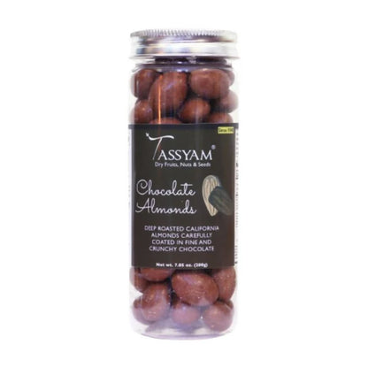 Tassyam Organics Chocolate Coated Almonds - 200 gm
