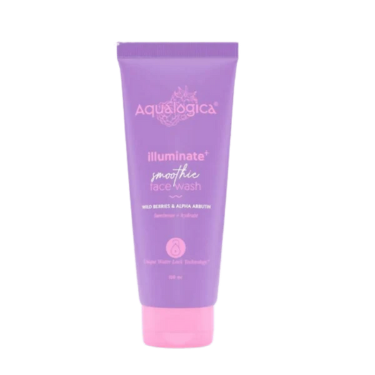 Aqualogica Illuminate+ Smoothie Face Wash With Wild Berries & Alpha Arbutin - 100 ml