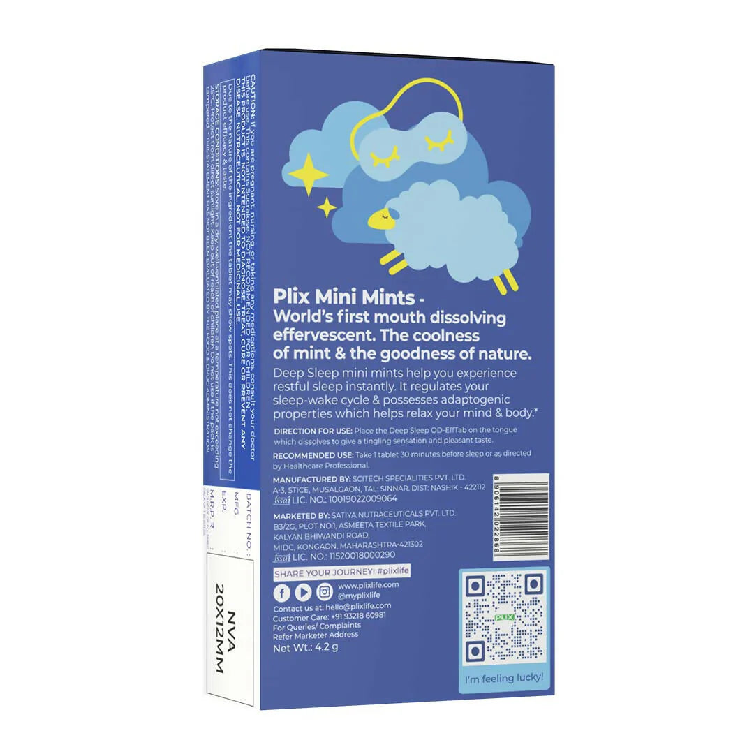 Disolving Mints PLIX The Plant Fix Melatonin Deep Sleep Oral Dissolving Mini Mints Eff ...