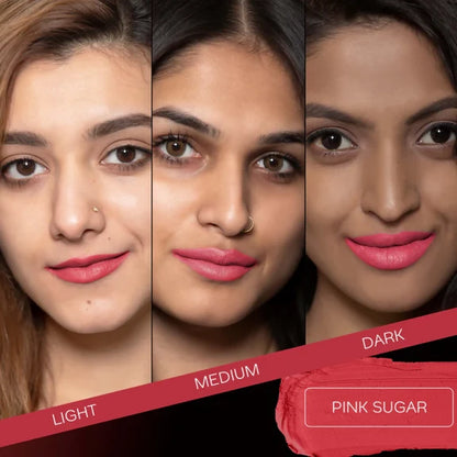Faces Canada Weightless Matte Finish Lipstick - Pink Sugar 04 - 4 gm