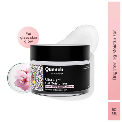 Quench Ultra Light Gel Moisturizer With 2% Niacinamide & Cherry Blossom For Intense Brightening - 50 ml