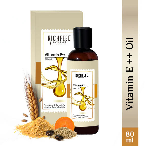 Richfeel Vitamin E Oil Almond, Wheatgerm Walnut & Carrot Blend - 80 ml