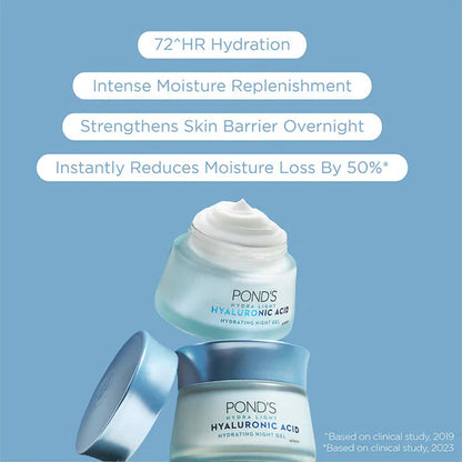 Ponds Hydra Light Hyaluronic Acid Hydrating Night Gel - 50 gm