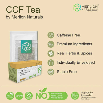 Merlion Naturals CCF Tea (Cumin, Coriander and Fennel Tea Bag) - 30 Tea bags