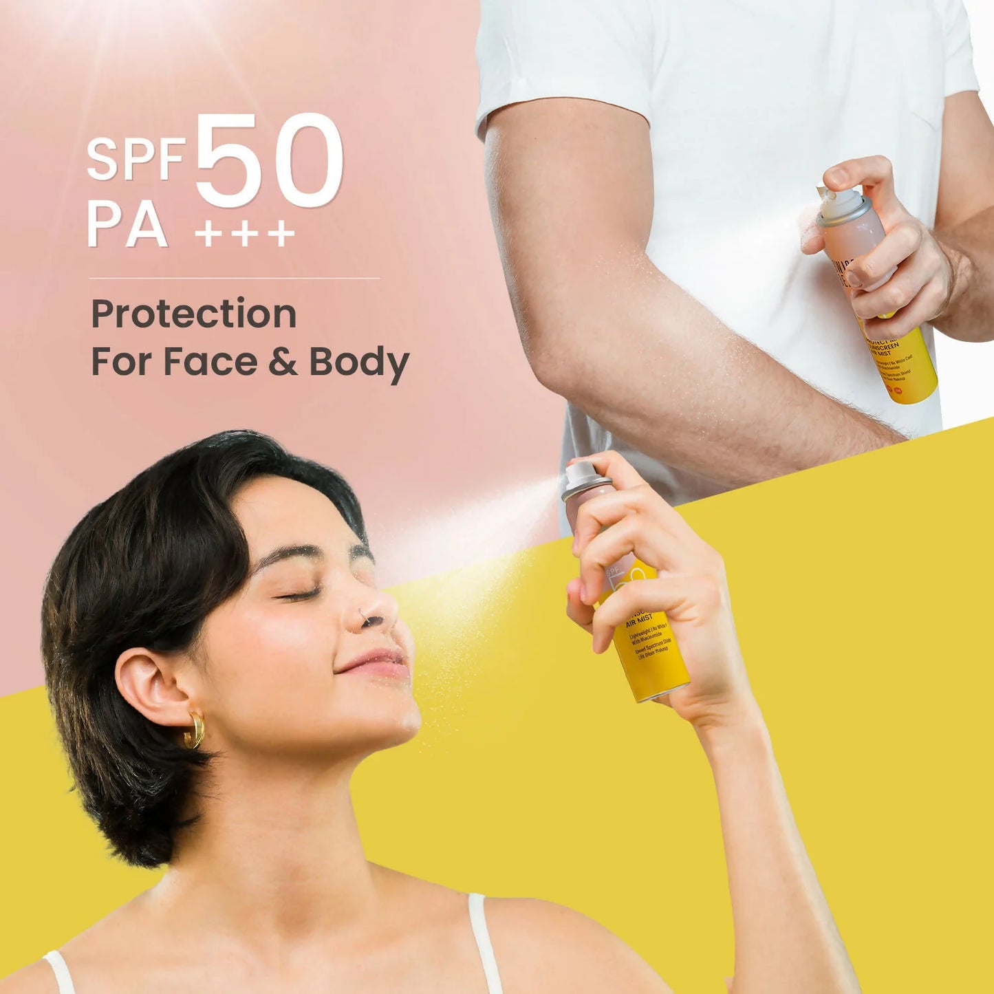 Swiss Beauty Protect Maxx Sunscreen Air Mist With SPF 50 PA+++ - 80 ml