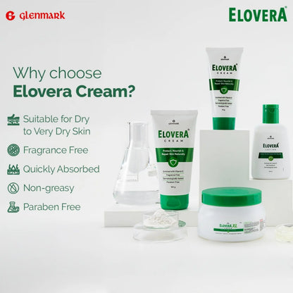 Glenmark Elovera Moisturising Cream For Dry Skin - 75 gm