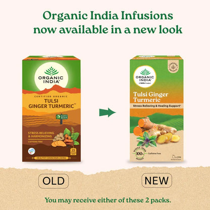 Organic India Tulsi Ginger Tea Tin - 100 gm