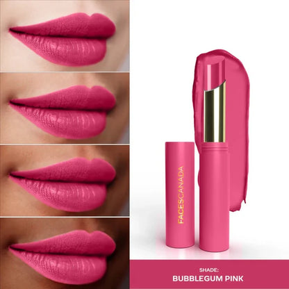 Faces Canada 3 in 1 LongStay Matte Lipstick - Bubblegum Pink 04 - 2 gm