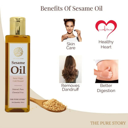 The Pure Story Natural Cold Pressed Oil for Hair & Skin with Seasame - 100 ml