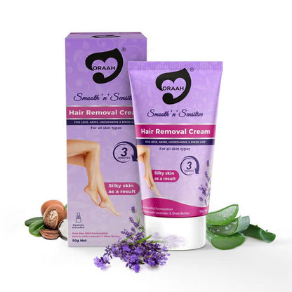 Oraah Smooth n Sensitive Hair Removal Cream - 50 gm