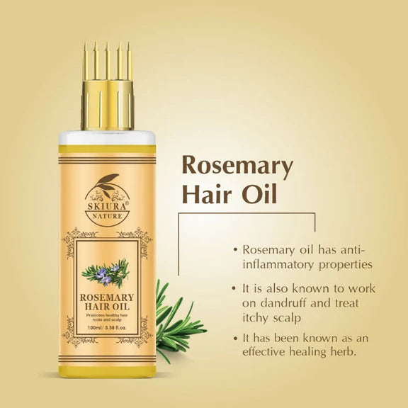 Skiura Nature Rosemary Oil For Fast Hair Growth And Healthy Scalp - 100 ml