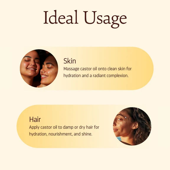 Indulgeo Essentials Cold Pressed Castor Oil For Hair Growth - 200 ml