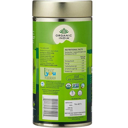Organic India Tulsi Green Tea Classic Tin - 100 gm