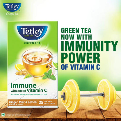 Tetley Green Tea Ginger, Mint and Lemon Tea Bags - 100 tea bags