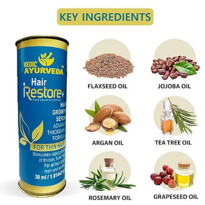 VedicAyurveda Hair Restore+ Serum Hair Growth Serum - 30 ml